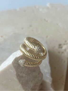 Gold Coil Wrap Ring